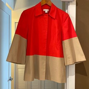 Coldwater Creek - red/tan blazer. Size 4-6. NWT.